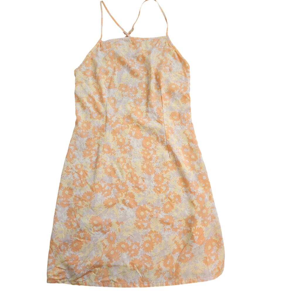 RVCA Floral Open Back Mini Dress - Size L. See pic of zipper.